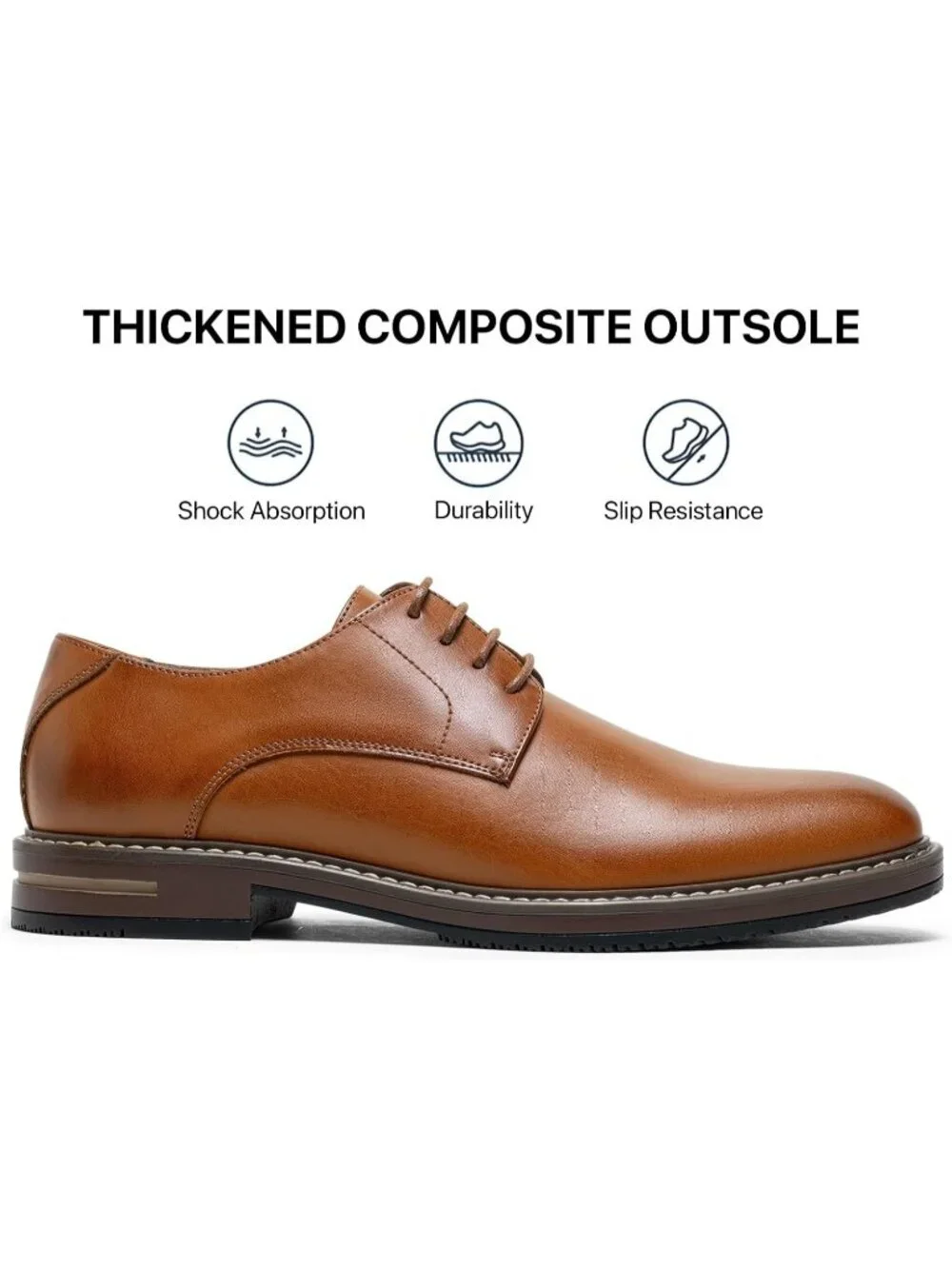 Men's Brown Classic Cap Toe Lightweight Formal Oxford Wedding Dress Causal Shoes